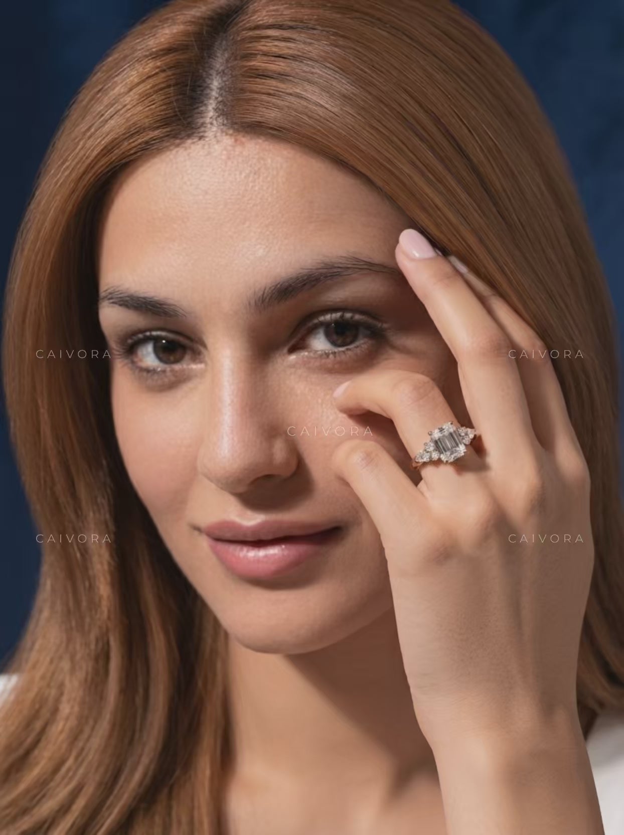 Refined Triana Engagement Ring Showcasing an Emerald Cut Diamond